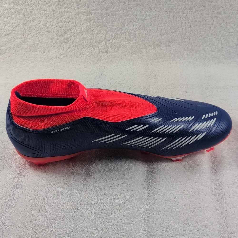 Adidas Predator League Laceless Soccer Cleats Mens 11.5 IF6333 White Blue Orange - Picture 8 of 10